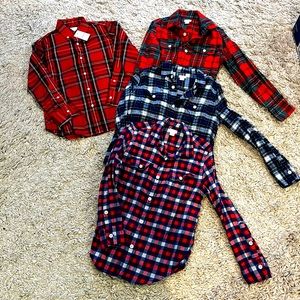 Crewcuts Flannel Button Down shirts size 8